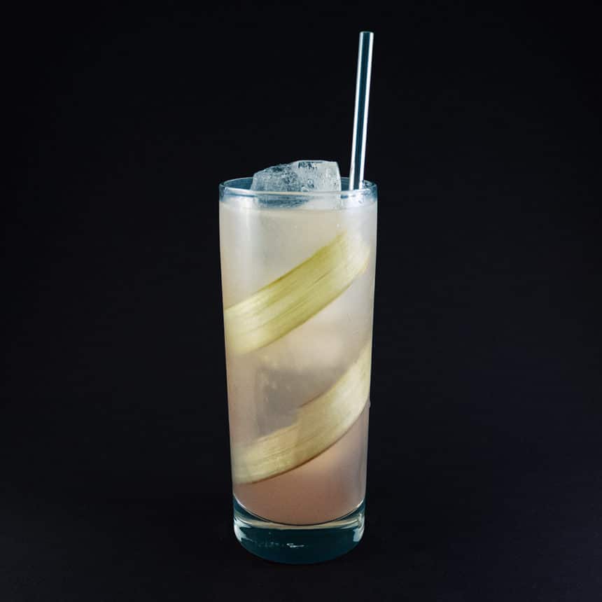Rhubarb Collins Cocktail Recipe