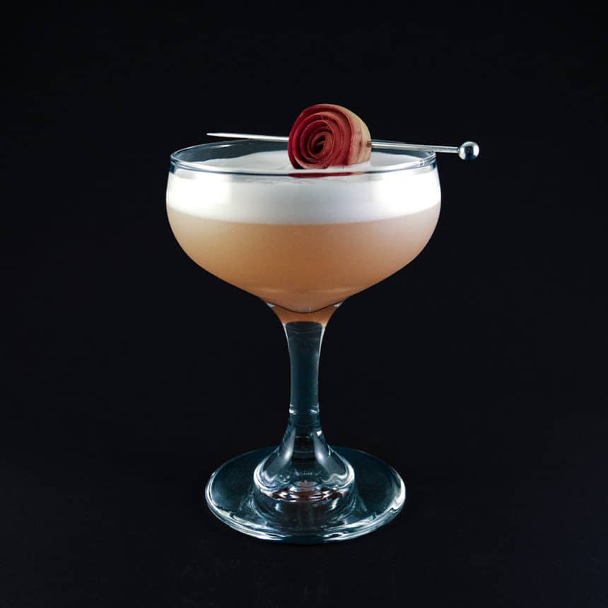 Rhubarb Gin Sour Cocktail Recipe